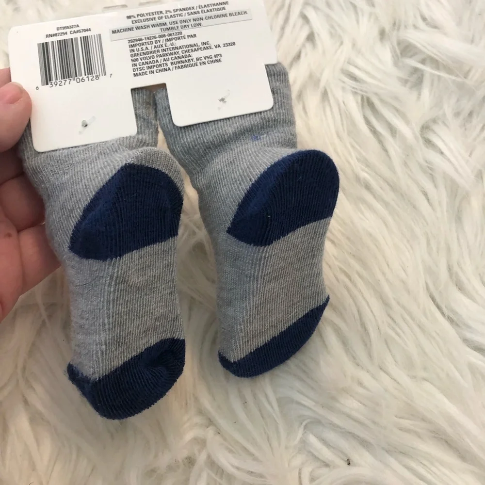 Angel of Mine Baby Booties Gray Baseball